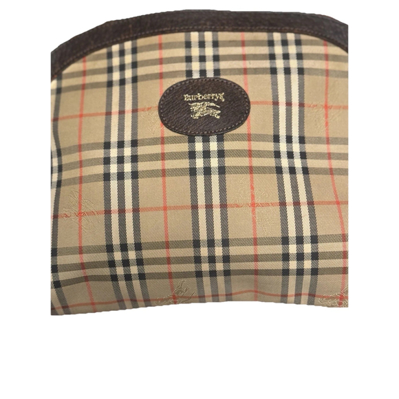 BURBERRY’s Nova Check Beige Canvas Pouch Clutch Vintage - Picture 2 of 11